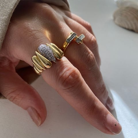 Honey Hive İkili Yüzük Set
