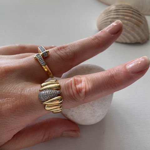 Honey Hive İkili Yüzük Set