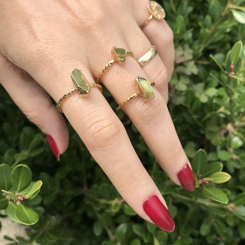 Peridot Taşı Yüzük