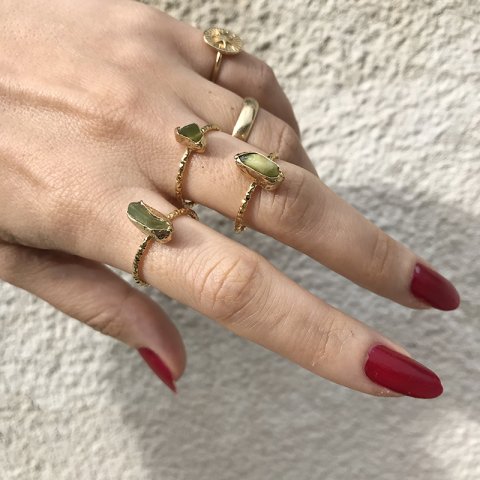 Peridot Taşı Yüzük