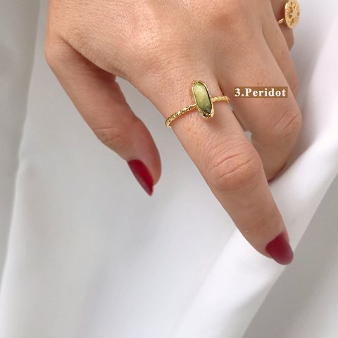 Peridot Taşı Yüzük